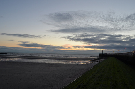 Zonsondergang Nieuwpoort-Bad 20 juli 2015