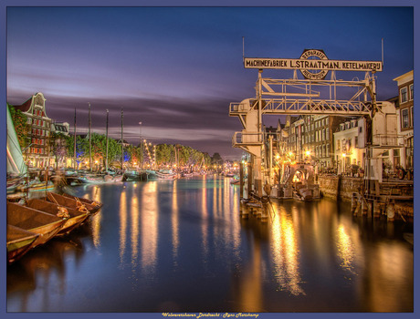 Wolwevershaven Dordrecht in de avond