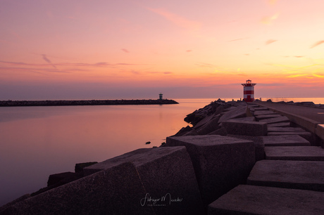 sunset at the light house