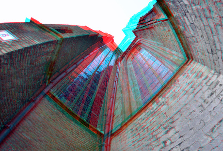 Achtergevel Oude-Kerk Delft 3D Rokinon 8mm