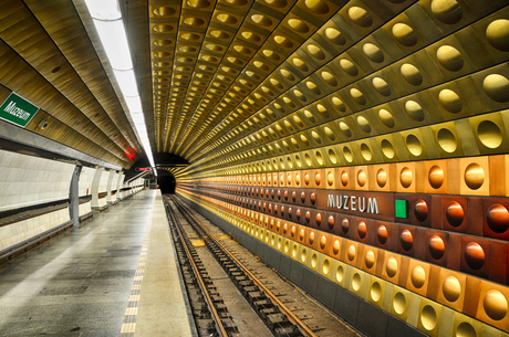 Metrostation Muzeum, Praag, Tsjechië