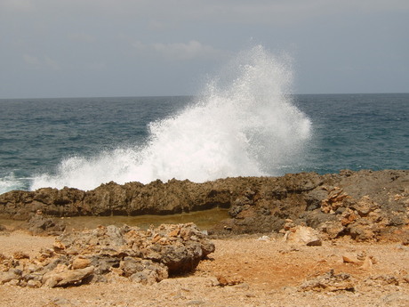 Opspattende zee