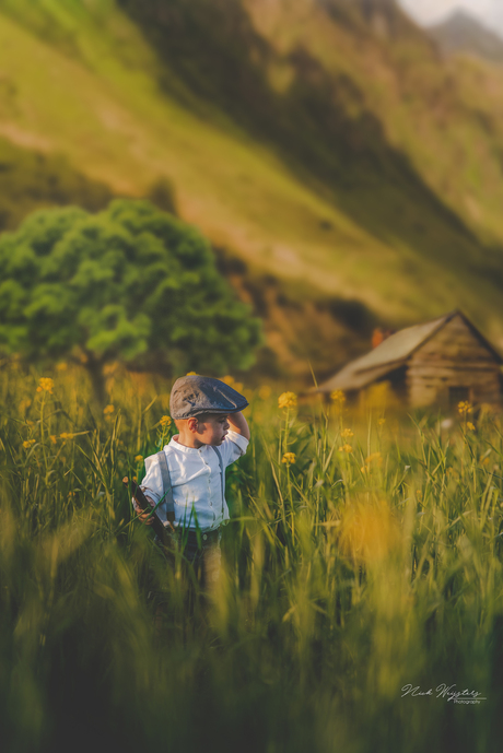 Little farmer boy