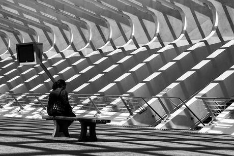 Waiting for the train