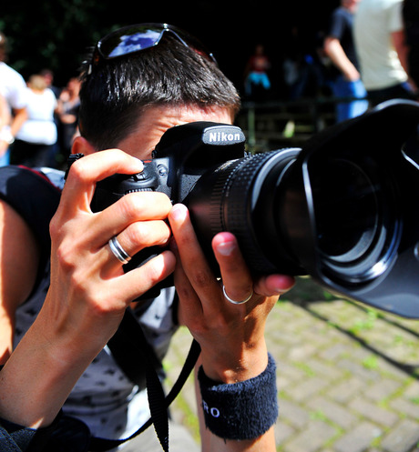Nikon fotograaf in actie