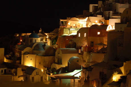 santorini by night