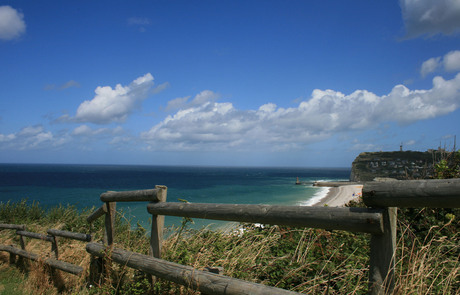 Uitzicht tent in Normandie