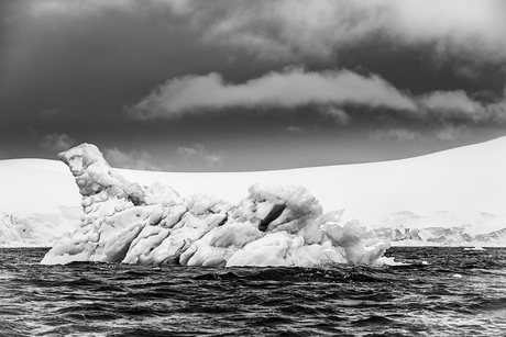 Antarctica in black and white