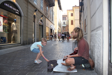 straatmuzikant in Italie