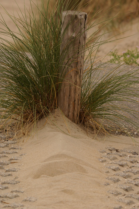 paal met zand