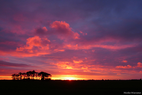 Zonsondergang Hemelum