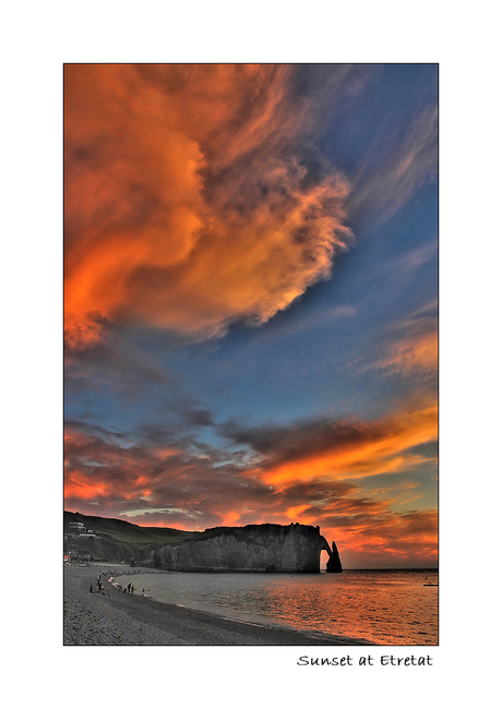 Sunset in Etretat