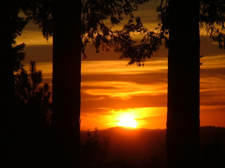 zonsondergang in Californië