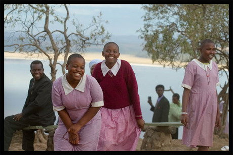 Schoolkinderen Lake Nakuru