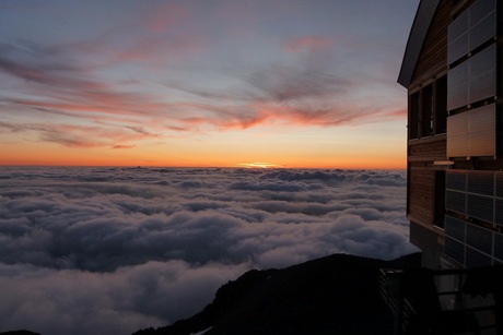 Bij Tête Rousse Hut, Alpen