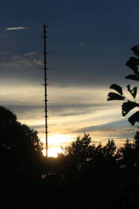 Snuffelpaal bij avondlicht