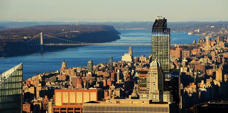 View from Empire State Building, 30 minuut voor zonsondergang