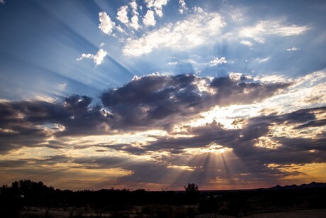 Magische zonsondergang in Zuid Afrika