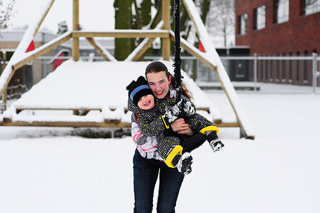 Sneeuwpret Mama & Zoon