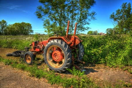 Gestrande tractor