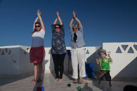 Rooftop yoga