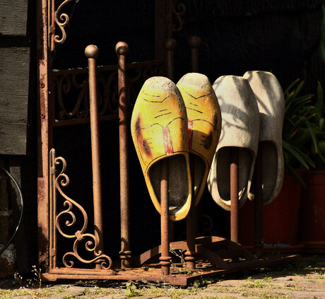 wooden shoes.
