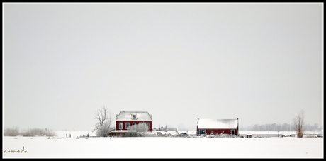 Huis in sneeuw