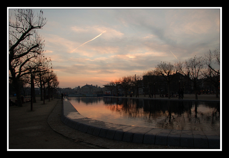 Zonsondergang museumplein