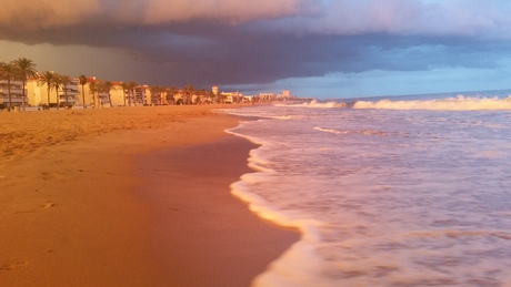 Beach at sunset