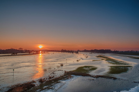 Sunset aan de IJssel