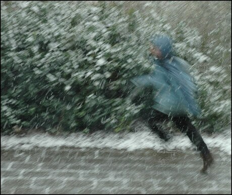 Rennen in de sneeuw