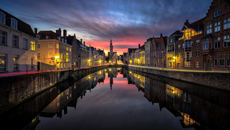 Zonsondergang in Brugge