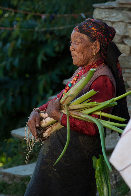 Groente vrouw Nepal