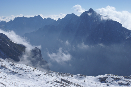 Uitzicht vanaf de Zugspitze