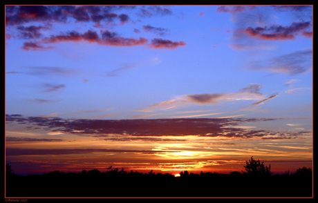 Zonsondergang 14 juli 2007 22.02 uur.