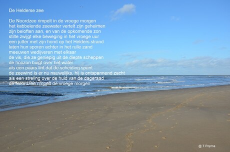 Poëzie op het Helderse strand.