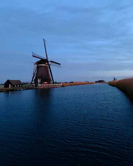 Mill by sunset