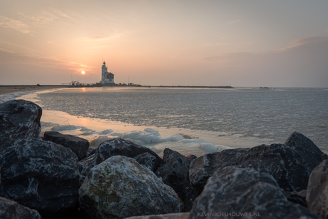 Marken tijdens zonsopkomst