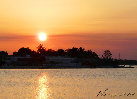 Flores bij zonsonderganf