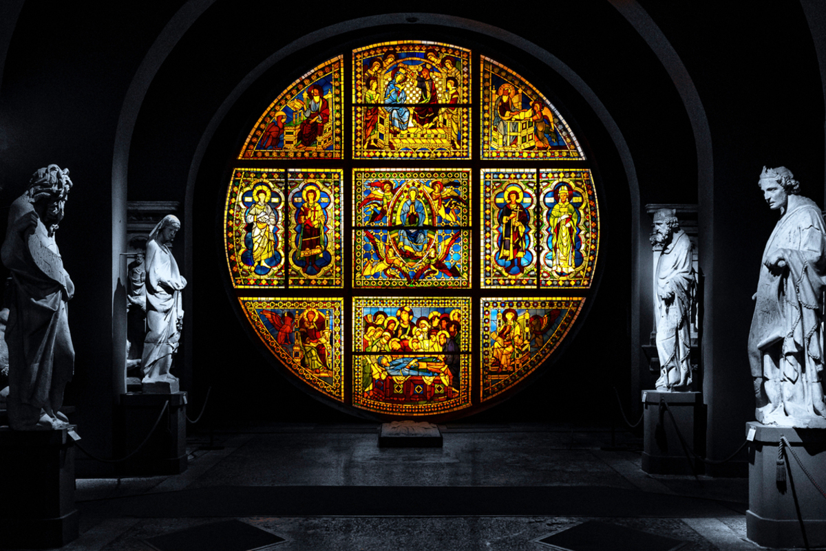 de elite Intens tijger Het glazen raam van de kathedraal van Siena - foto van Tailwind -  Architectuur - Zoom.nl