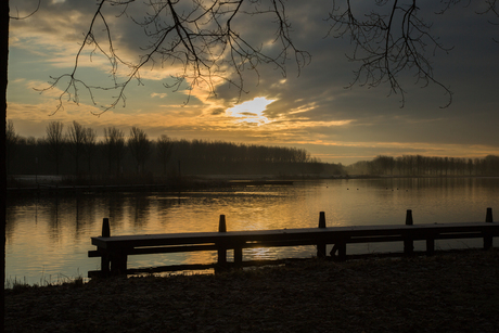 Winterse ochtendzon