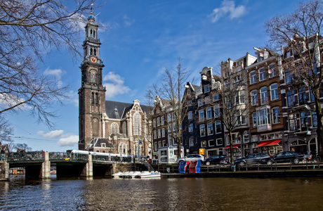 Westerkerk vanuit de boot