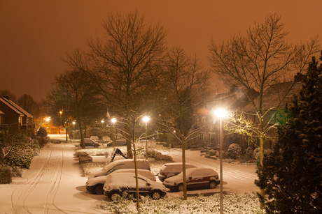 En toen was het wit in de straat!