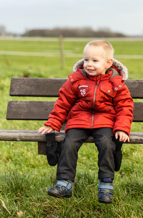 Op een bankje in het park