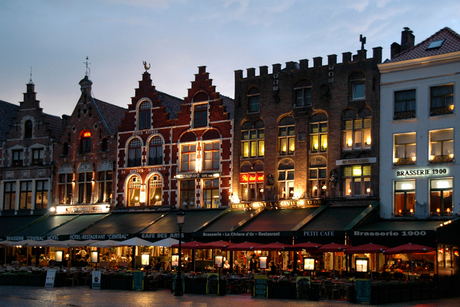 de markt in Brugge