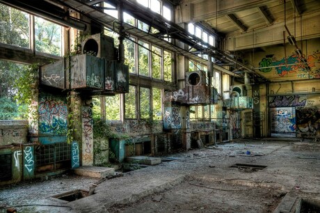 fabriek ex DDR, Duitsland, Leipzig