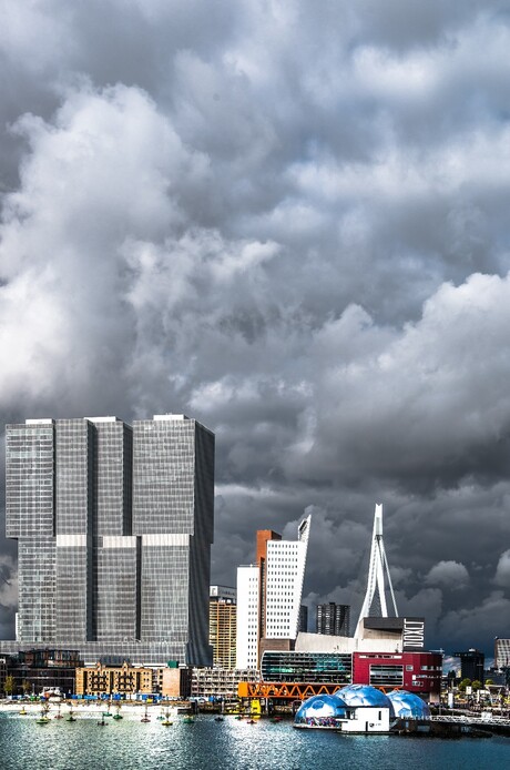 Dark clouds above Rotterdam