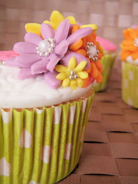 Bloemen cupcakes