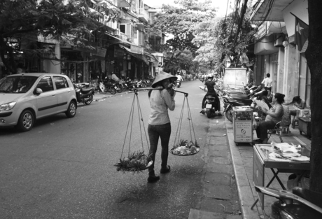 Fruit verkoopster in Hanoi