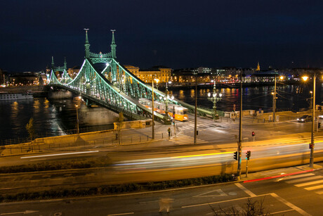 Liberty Bridge by night